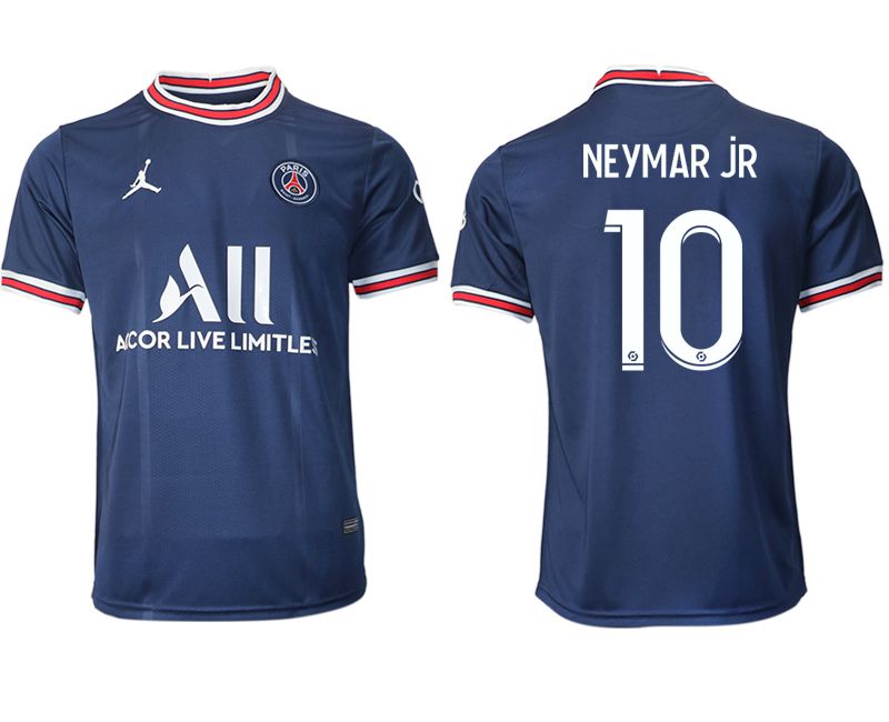Men 2021-2022 Club Paris St German home aaa version blue #10 Soccer Jersey